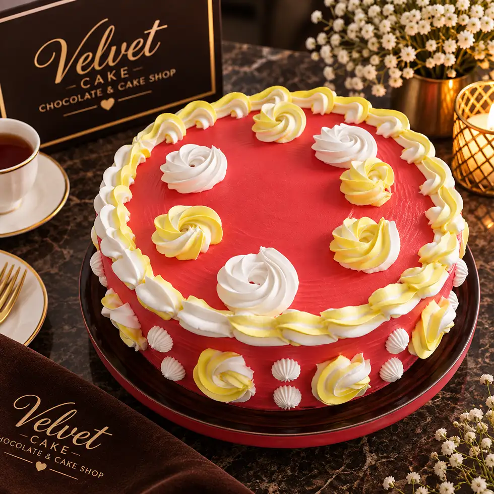 کیک خامه ای VELVET شماره 3