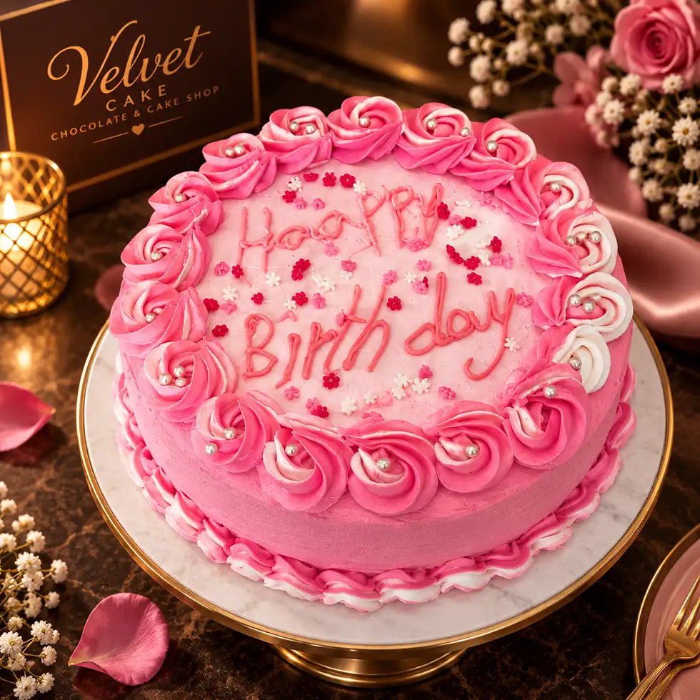 کیک تولد VELVET شماره 2