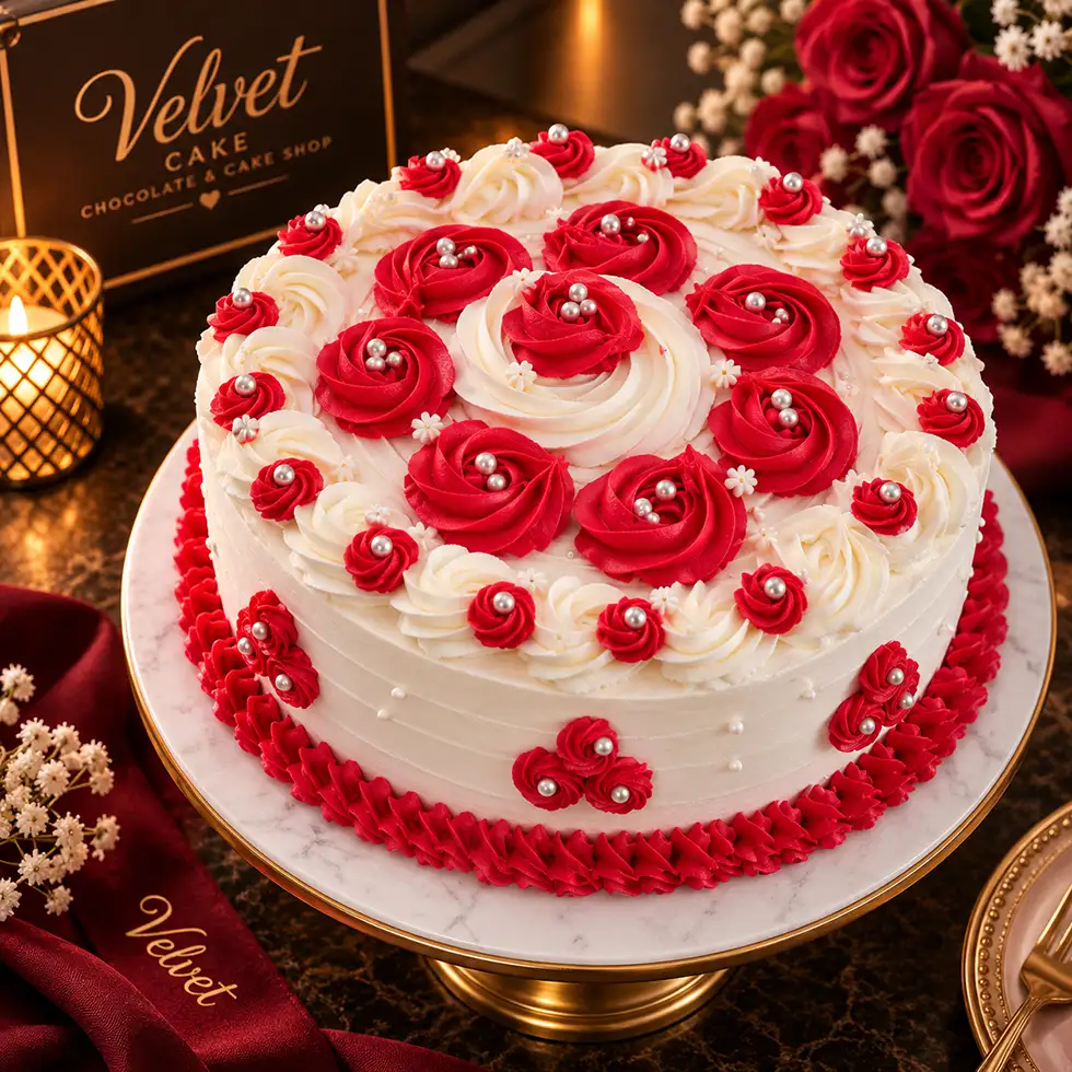 کیک خامه ای VELVET شماره 1