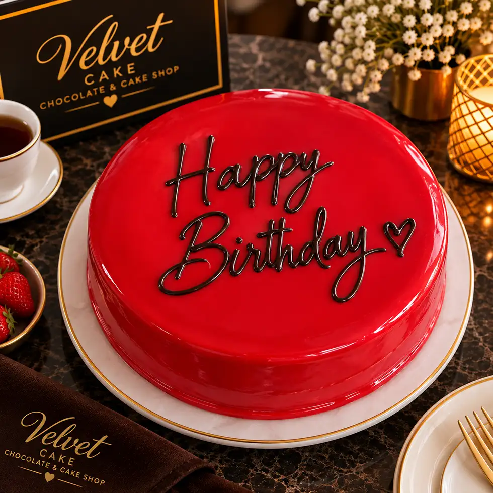 کیک تولد VELVET شماره 4