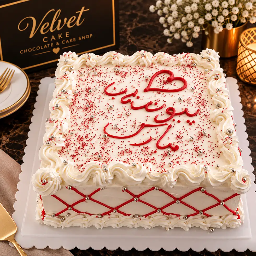 کیک خامه ای VELVET شماره 4